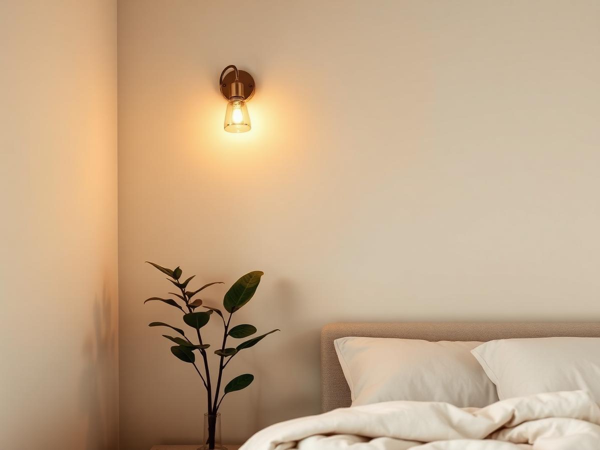 Ambiente residencial aconchegante com arandela de parede